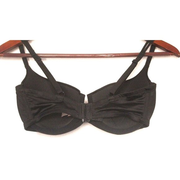 Victoria's Secret NWOT Body By Victoria Black 34D Satin Padded Push Up Bra - Picture 2 of 10
